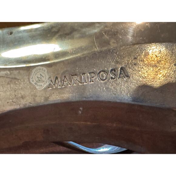 MARIPOSA Silver Flip Flop Serving Tray/Plate/Dish; Recycled Aluminum - Picture 7 of 7